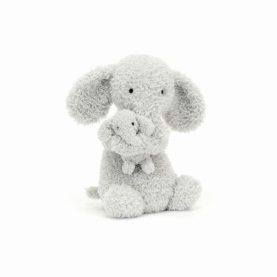 Jellycat Huddles Grey Olifant | QZ3681207